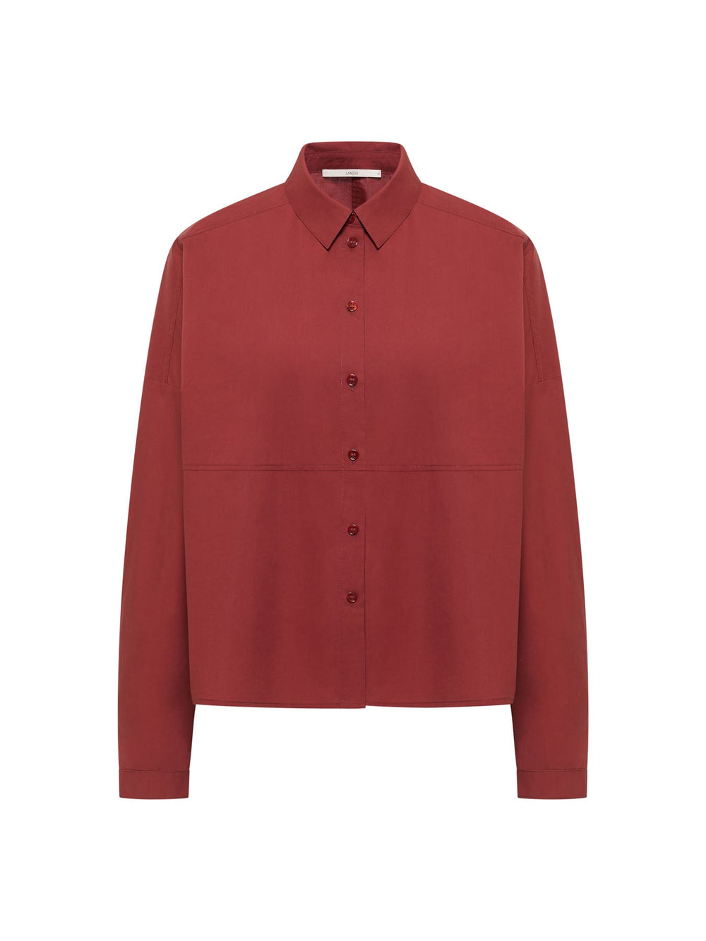 Hemdbluse GOTS Red Mahagony von Lanius freigestellt