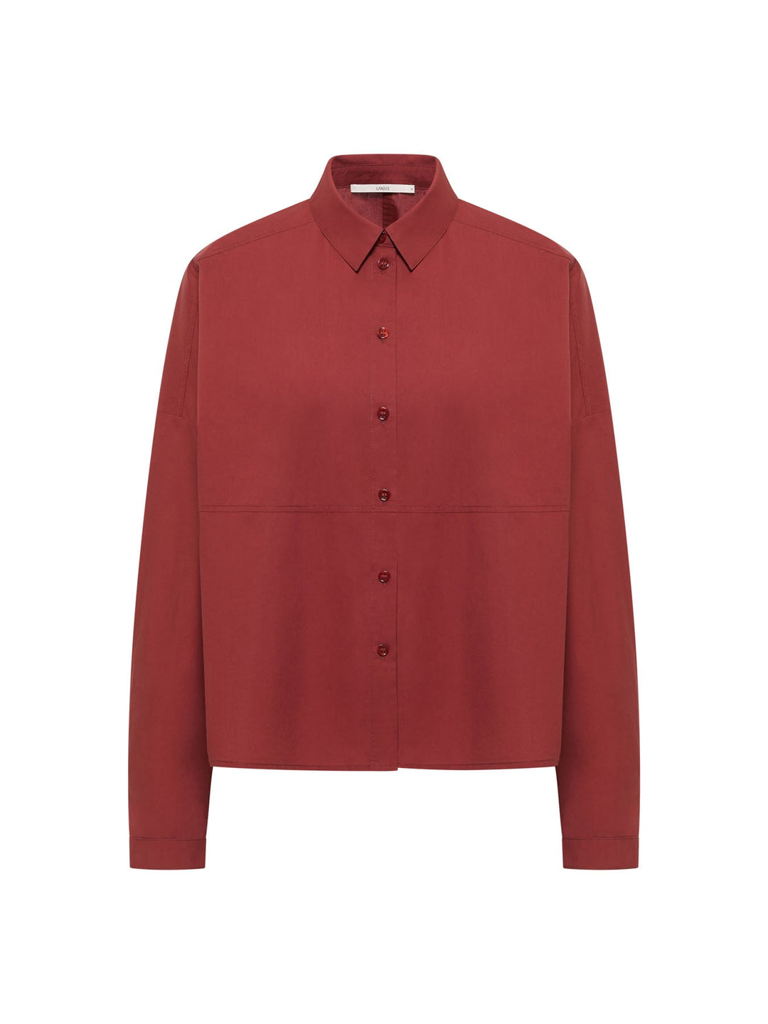 Hemdbluse GOTS Red Mahagony von Lanius freigestellt