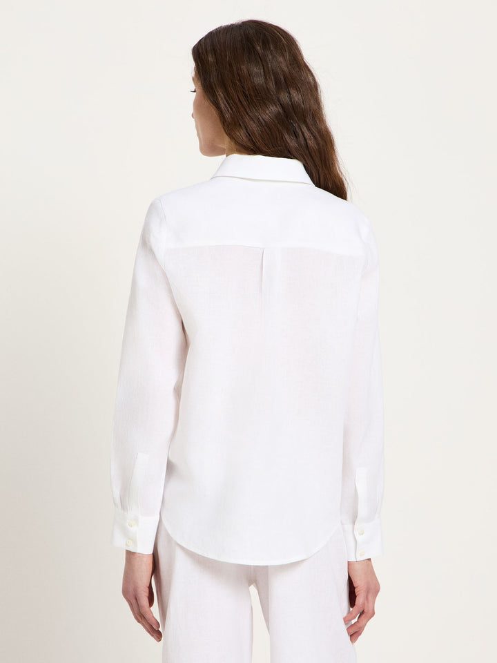 Hemdbluse aus Leinen GOTS White von Lanius