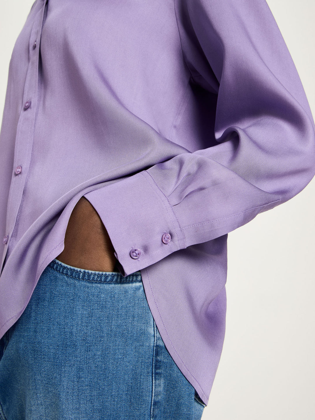 Hemdbluse aus Tencel Purple Haze von Lanius