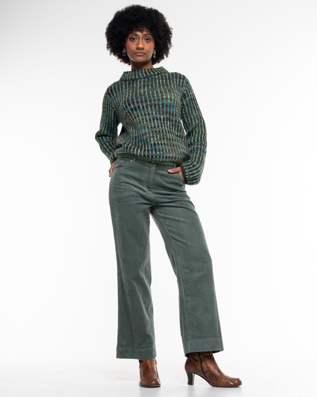 Hose Cablecord Culotte Balsam von Alma & Lovis, Vorderansicht