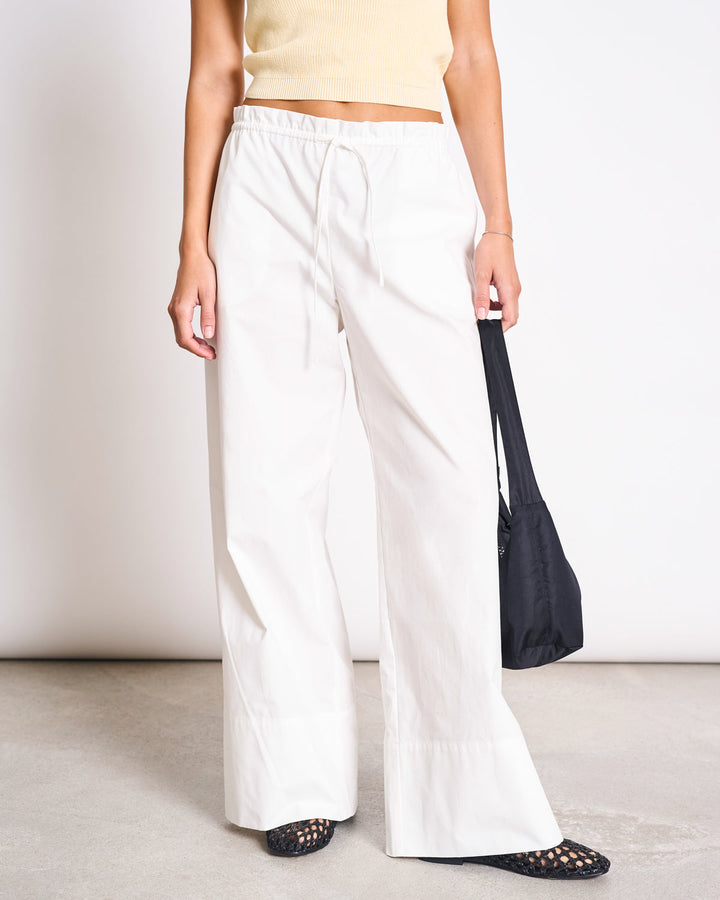 Hose Drawstring Wide Pants Kiva White – JAN 'N JUNE – Zweiblatt 1