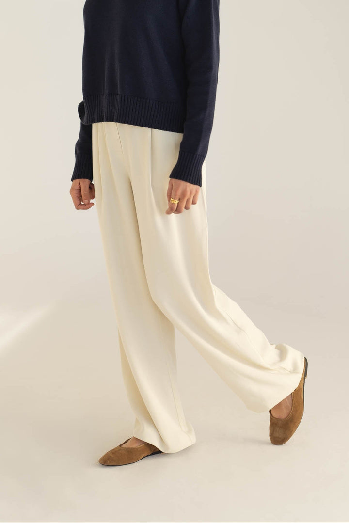 Hose Mara Tencel Trousers Pearl – NÄZ – Zweiblatt 1