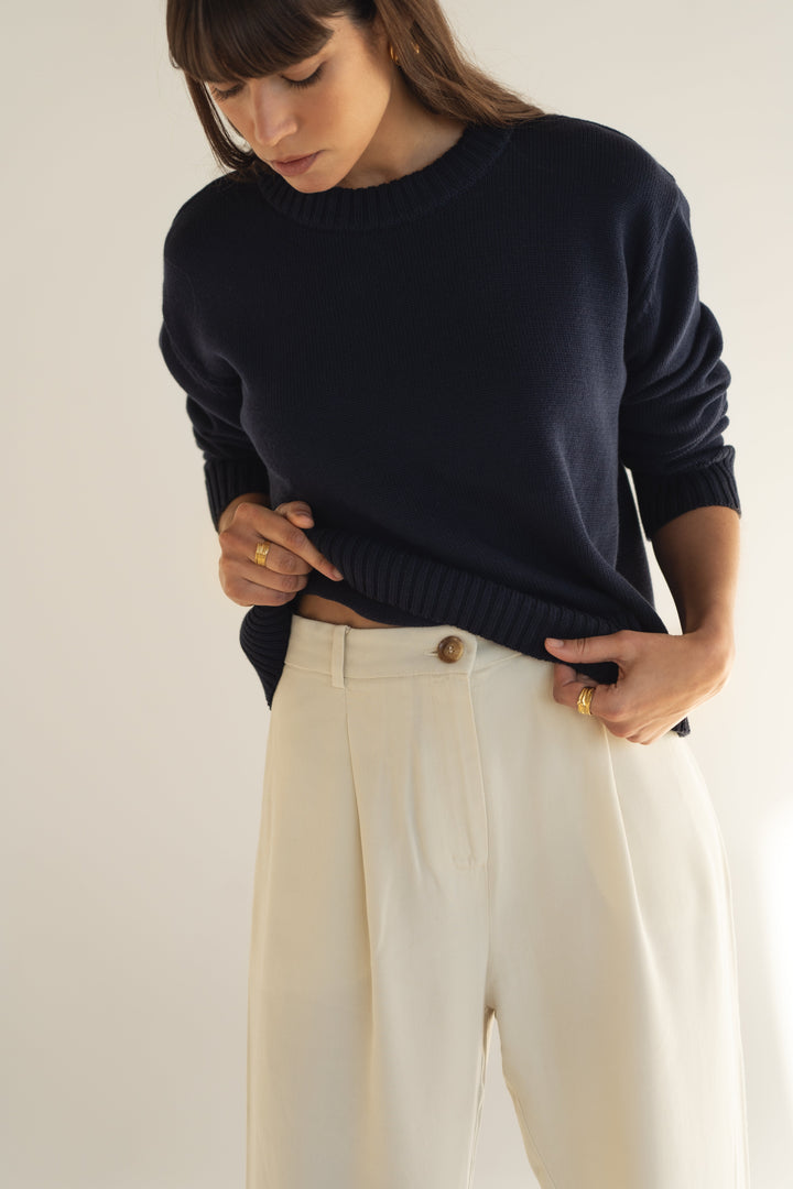 Hose Mara Tencel Trousers Pearl – NÄZ – Zweiblatt 2