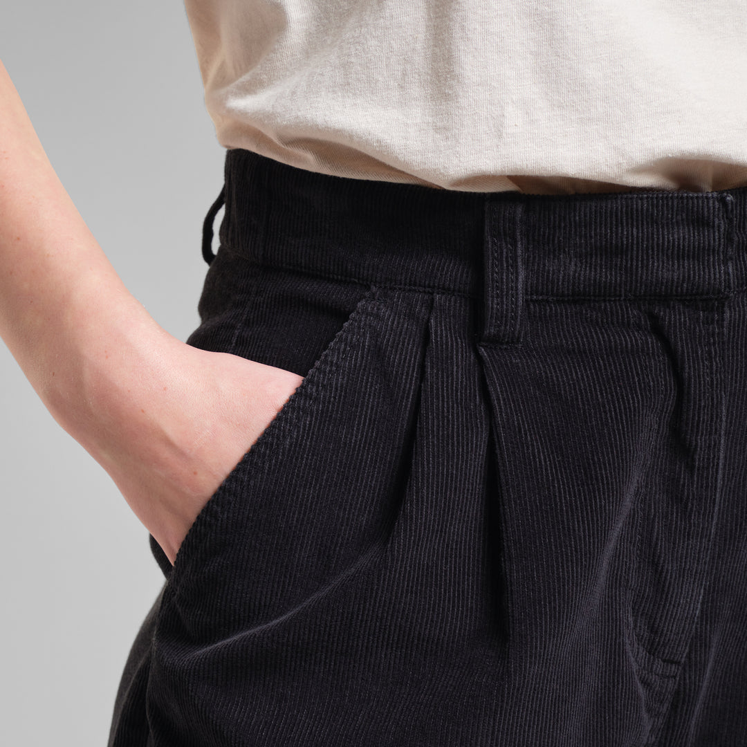 Hose Vickleby aus Cord in Schwarz von Dedicated, Detail