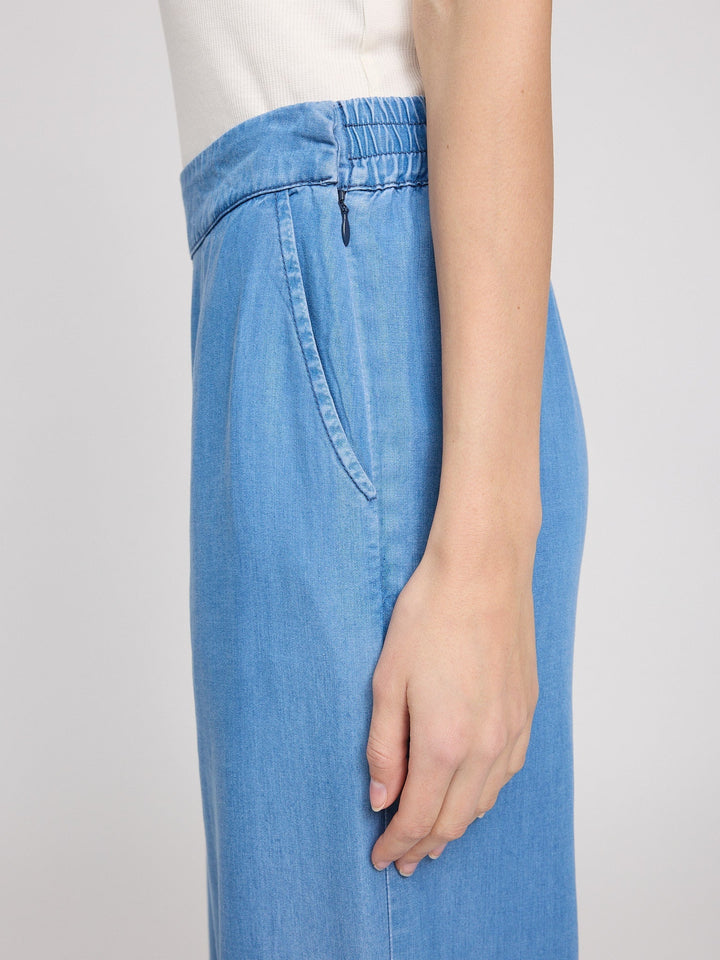 Hose Wide Leg Tencel Dark Blue Wash von Mazine Detail Tasche