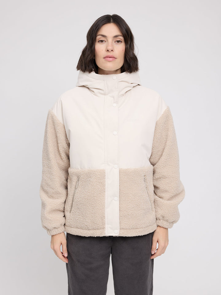 Jacke Fabric Blocking Moon/Natural von Mazine Vorderansicht