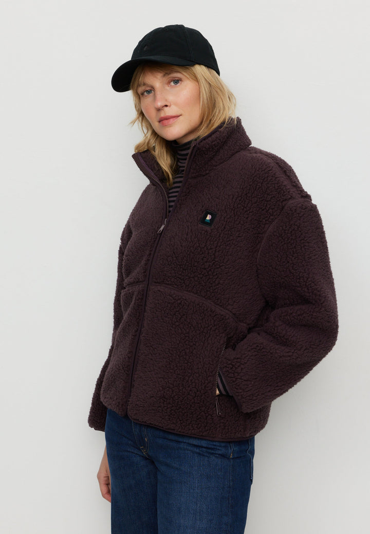 Jacke FORTUNELLA Dark Grape von recolution, Model von vorn