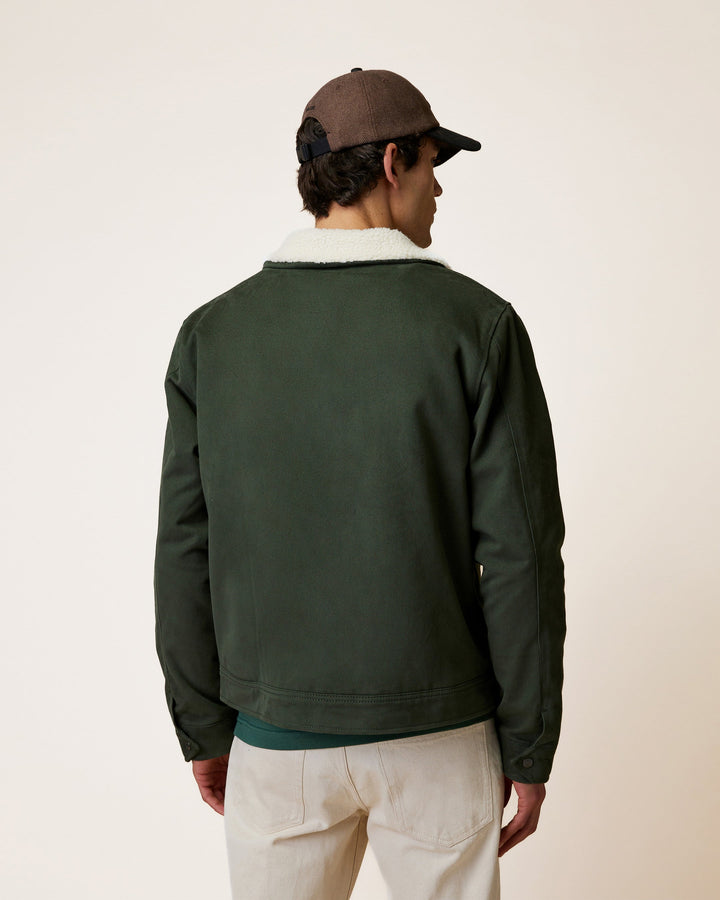 Retro-Bomberjacke Seillon Woven Grün von Faguo