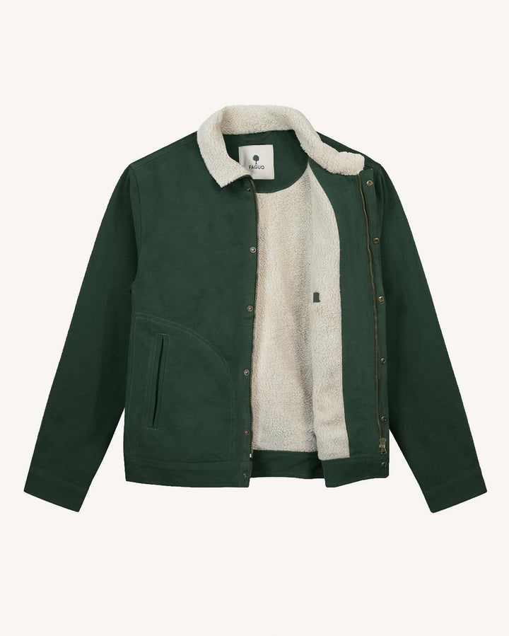 Jacke Seillon Woven Dunkelgrün von Faguo – Zweiblatt