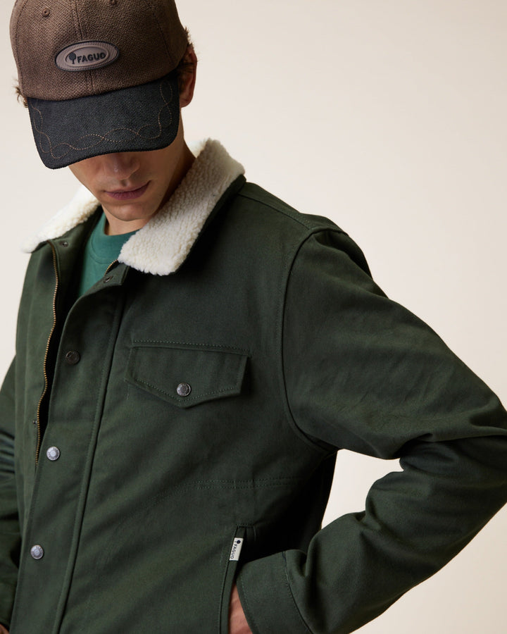 Jacke Seillon Woven Dunkelgrün von Faguo kaufen – Zweiblatt