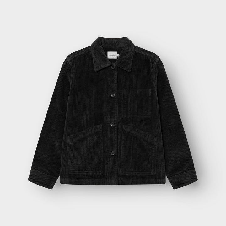 Jacket Stiby Corduroy Black von Dedicated, Cordjacke Freisteller