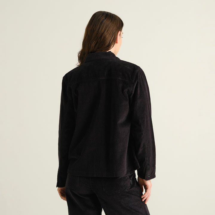 Jacket Stiby Corduroy Black von Dedicated, Rückansicht