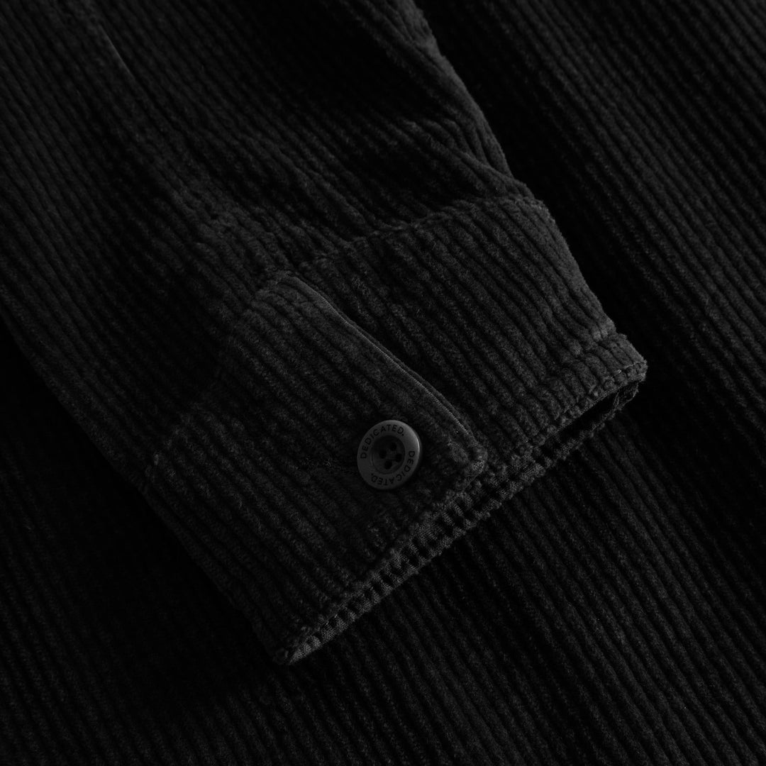 Jacket Stiby Corduroy Black von Dedicated, Detail Manschette