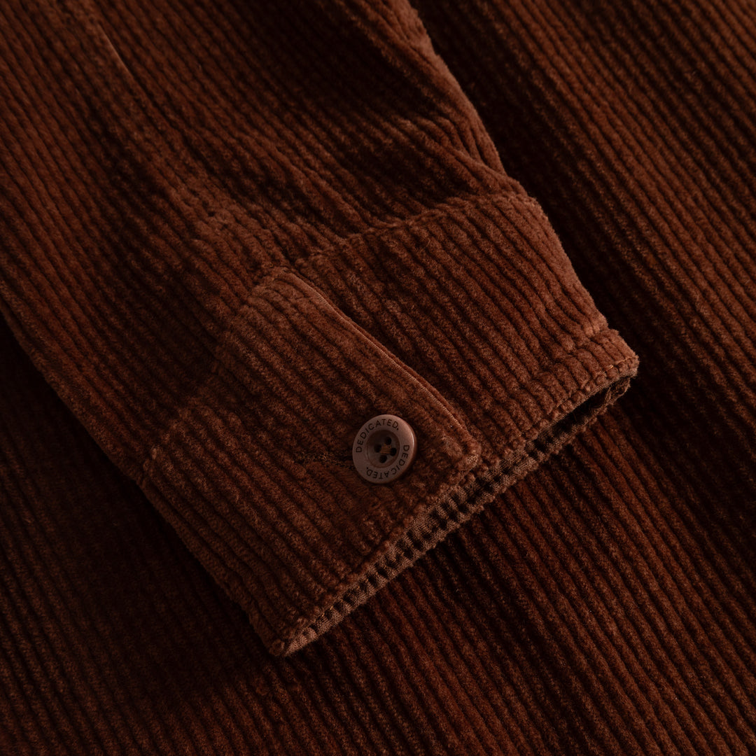 Jacket Stiby Corduroy Cappuccino Brown von Dedicated, Detail Manschette