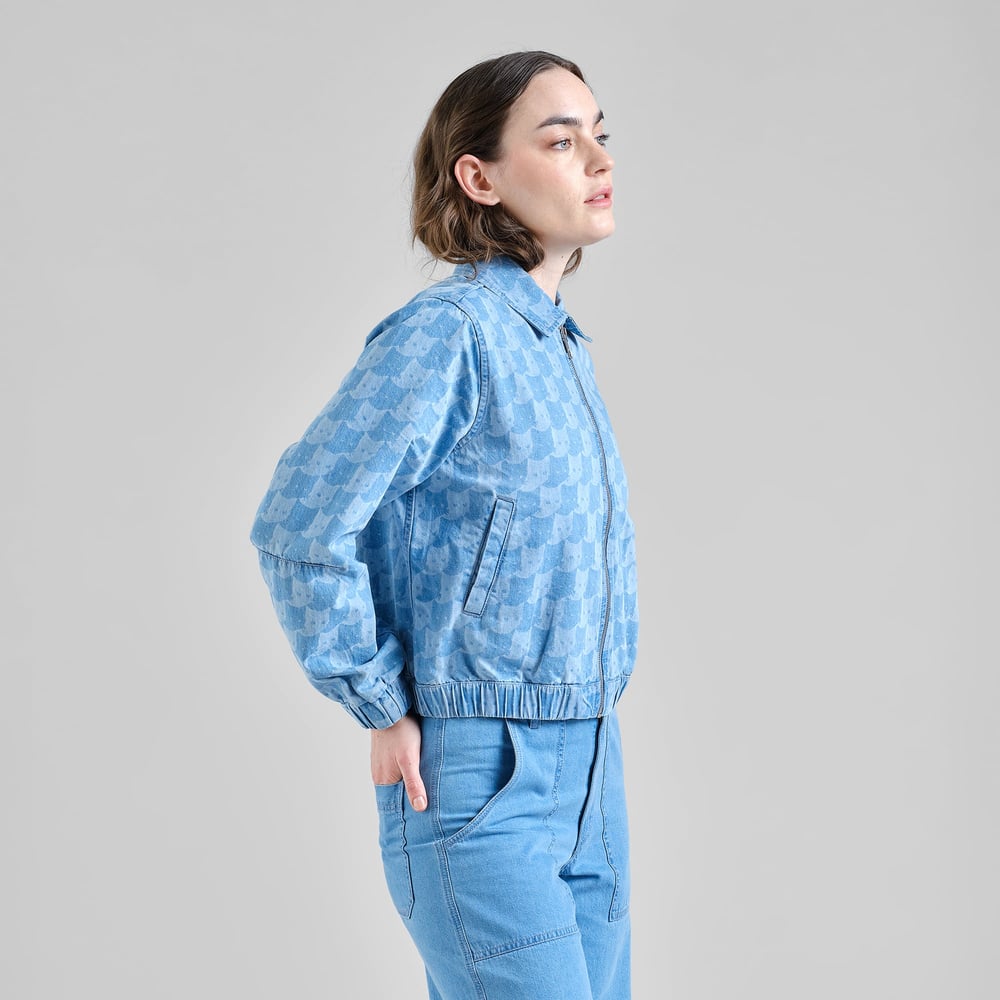 Jacket Sunna Denim Pepita Cats Light Blue – Dedicated – Zweiblatt 6