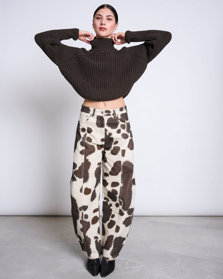 Jeans Barrel Leg Faya Cow Print von JAN 'N JUNE