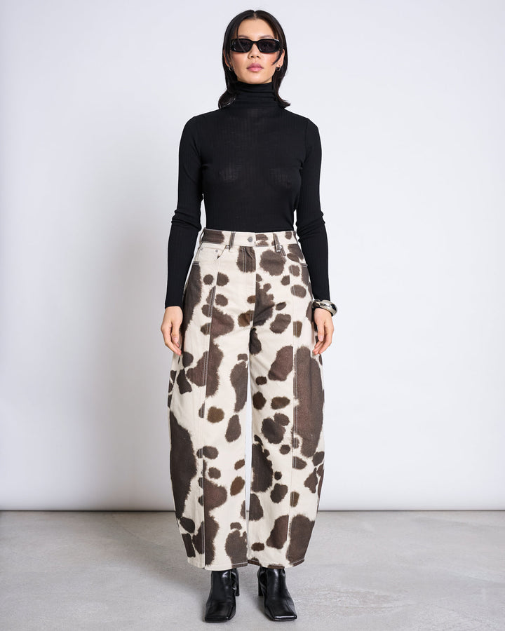 Jeans Barrel Leg Faya Cow Print von JAN 'N JUNE