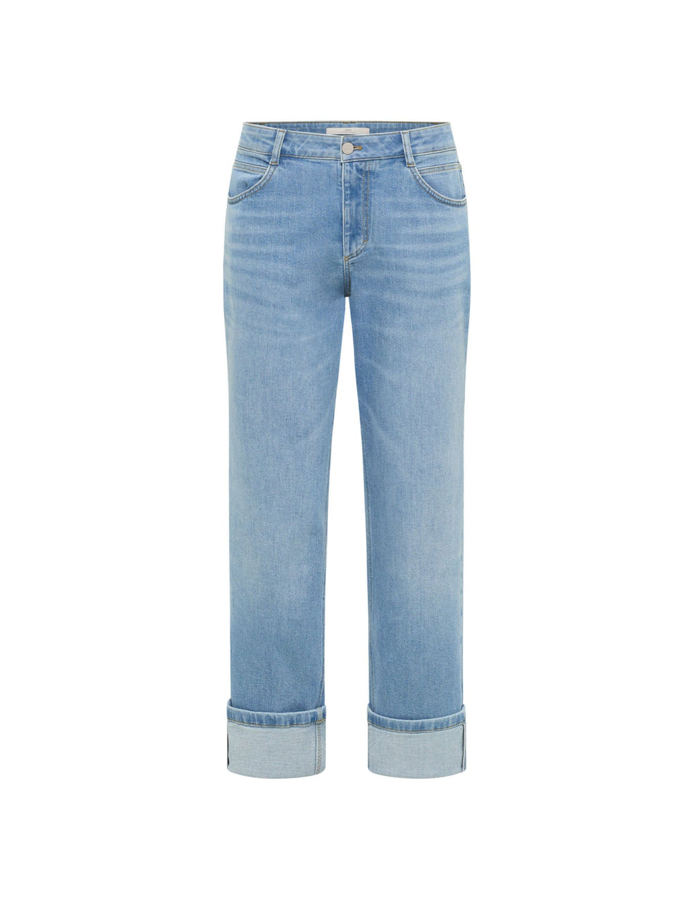 Jeans mit Aufschlag GOTS Light Blue Denim von Lanius freigestellt