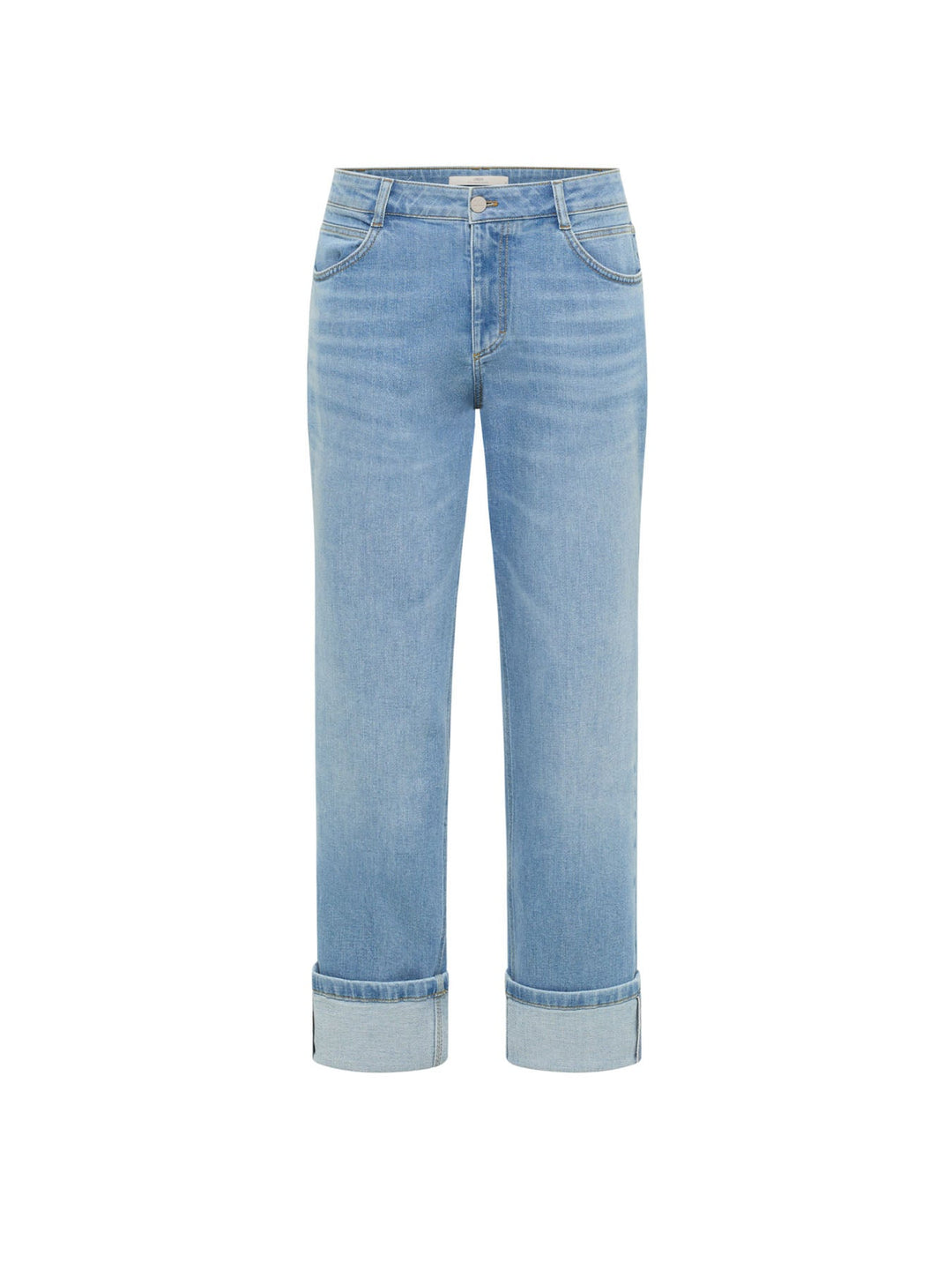 Jeans mit Aufschlag GOTS Light Blue Denim von Lanius freigestellt
