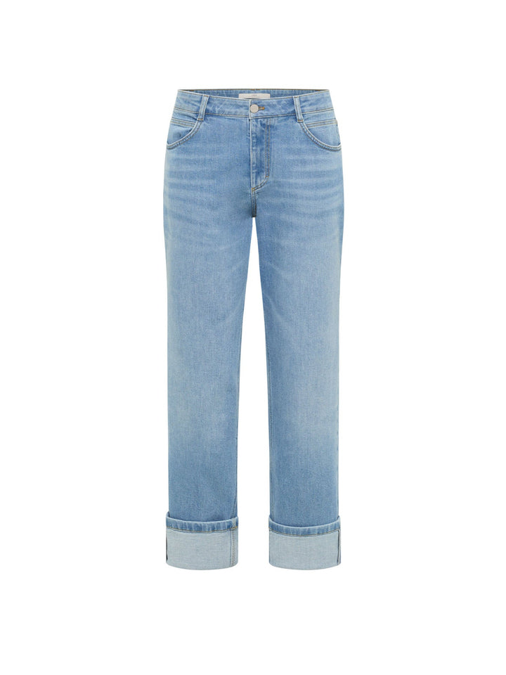 Jeans mit Aufschlag GOTS Light Blue Denim von Lanius freigestellt