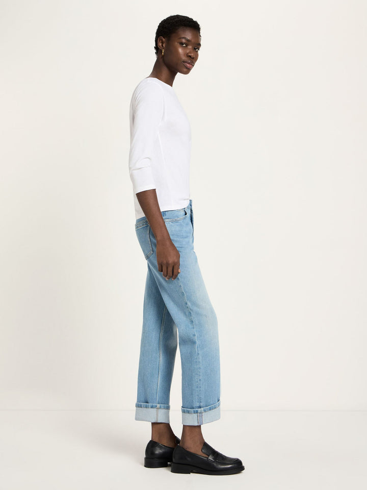 Jeans mit Aufschlag GOTS Light Blue Denim von Lanius Seitenansicht