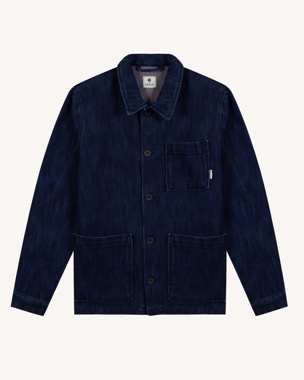 Jeansjacke Lorge Raw Denim von Faguo freigestellt