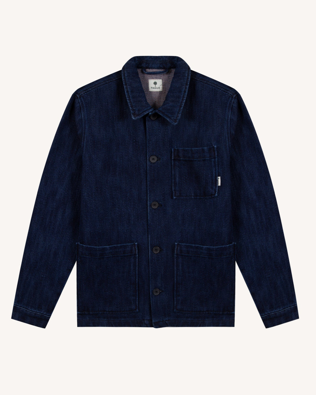 Jeansjacke Lorge Raw Denim von Faguo freigestellt