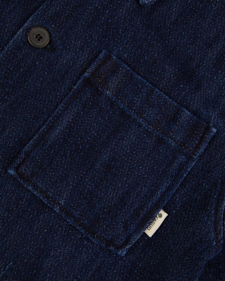 Jeansjacke Lorge Raw Denim von Faguo Detailansicht