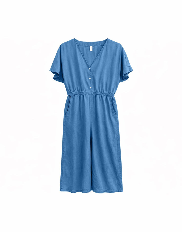 Jumpsuit Wide Leg Tencel Dark Blue Wash von Mazine freigestellt