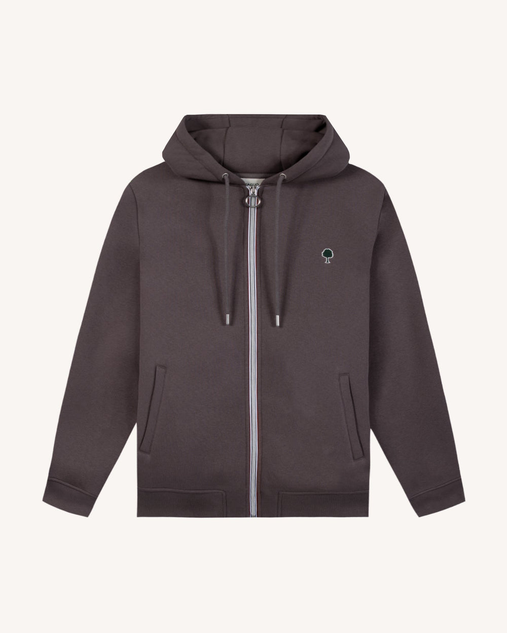 Kapuzen-Sweatjacke Mesnil Grauviolett von Faguo freigestellt