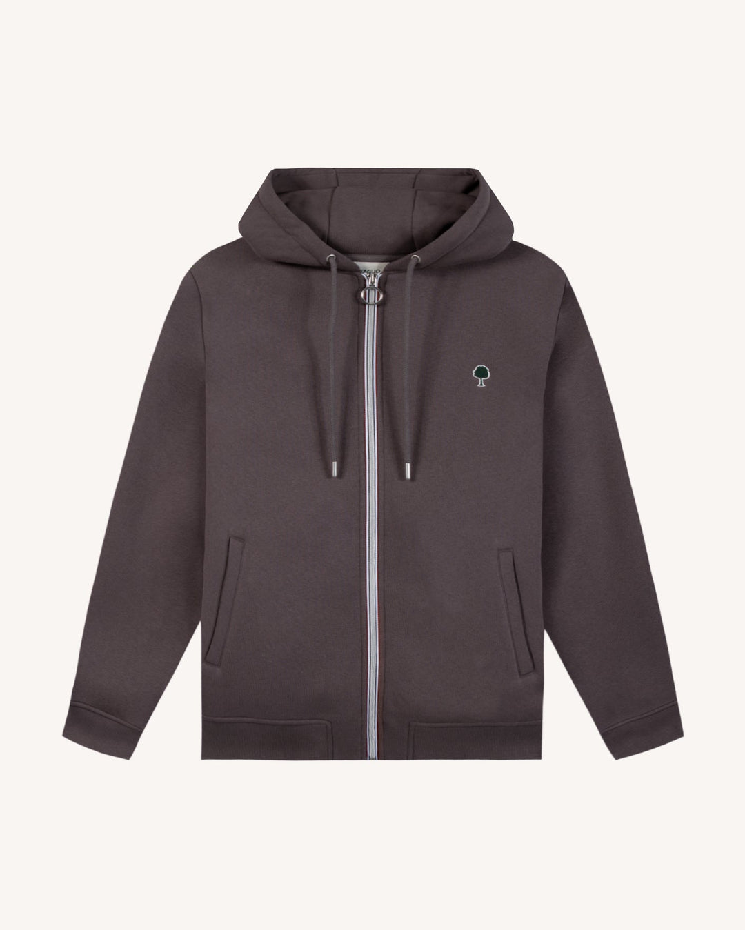 Kapuzen-Sweatjacke Mesnil Grauviolett von Faguo freigestellt