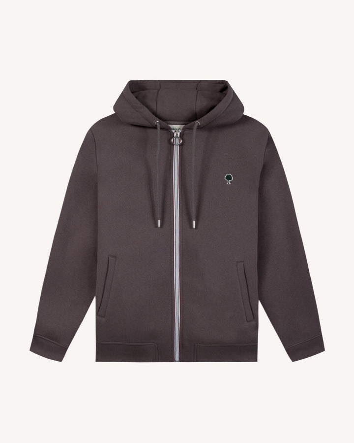 Kapuzen-Sweatjacke Mesnil Grauviolett von Faguo freigestellt