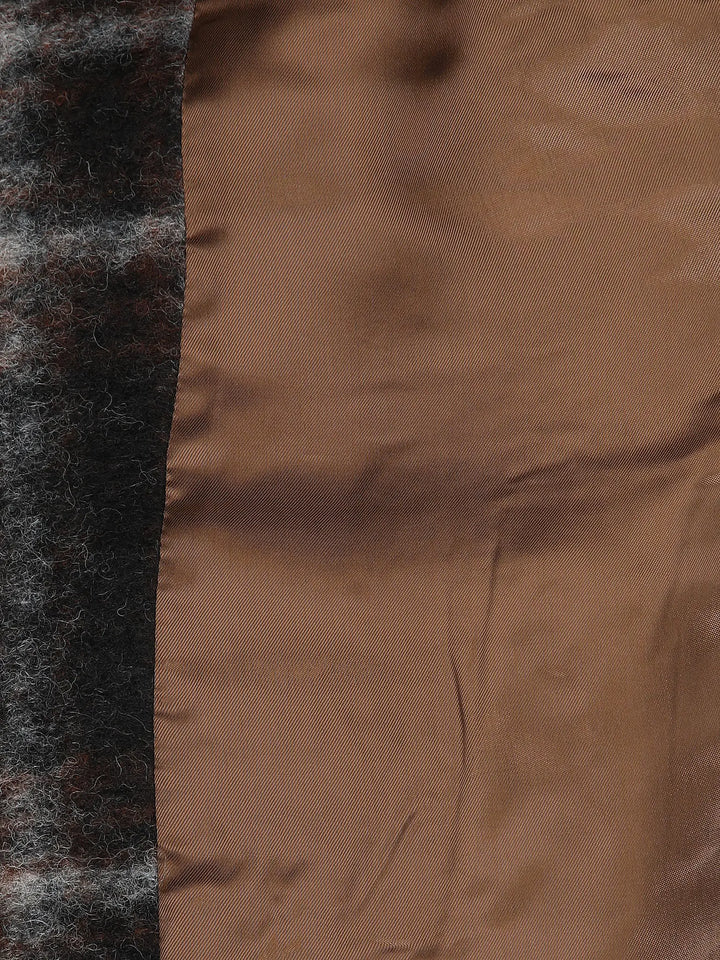 Karo Jacke Black/Brown Multicolor von Lanius – braunes Innenfutter