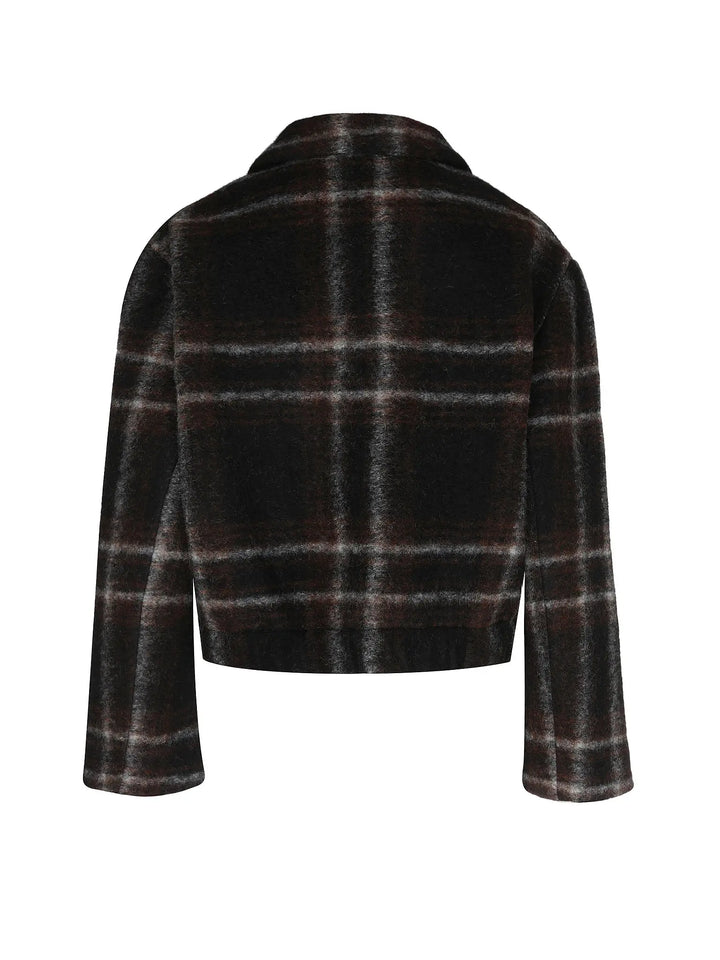 Karo Jacke Black/Brown Multicolor von Lanius – Rückseite