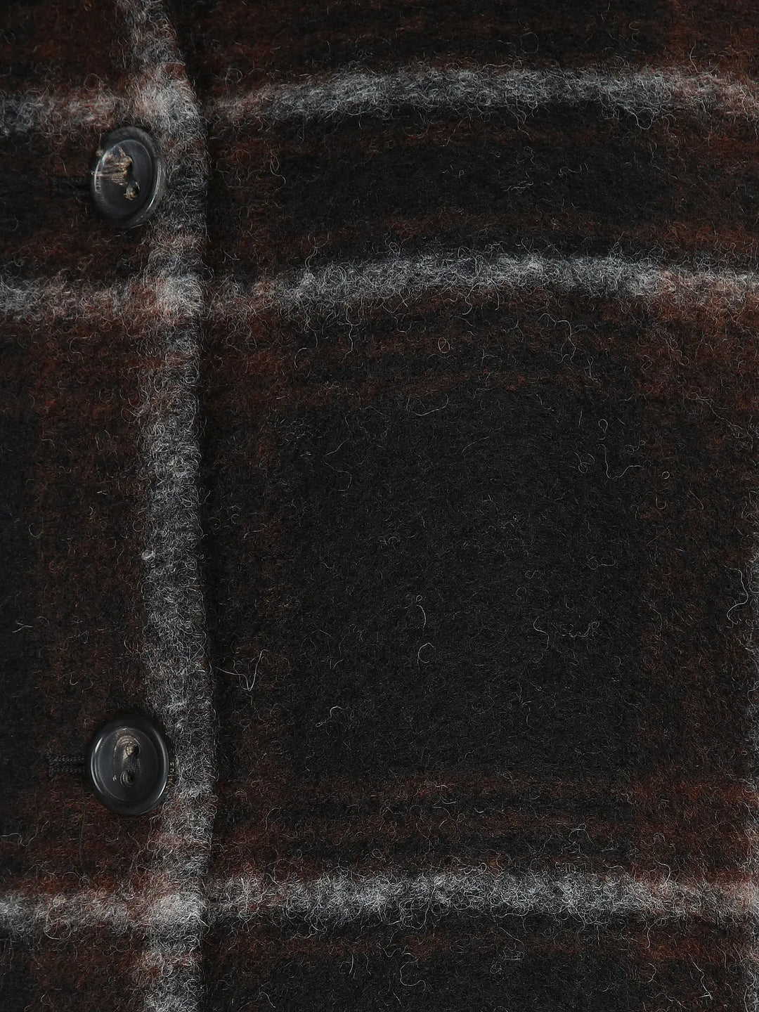 Karo Jacke Black/Brown Multicolor von Lanius – Karomuster & Knöpfe