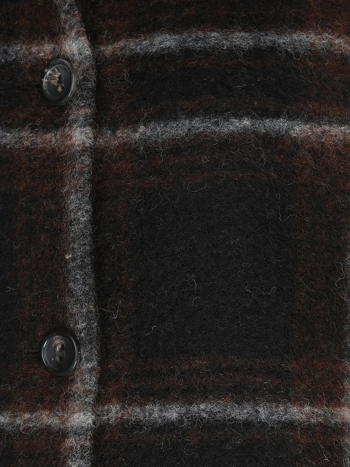 Karo Jacke Black/Brown Multicolor von Lanius – Karomuster & Knöpfe