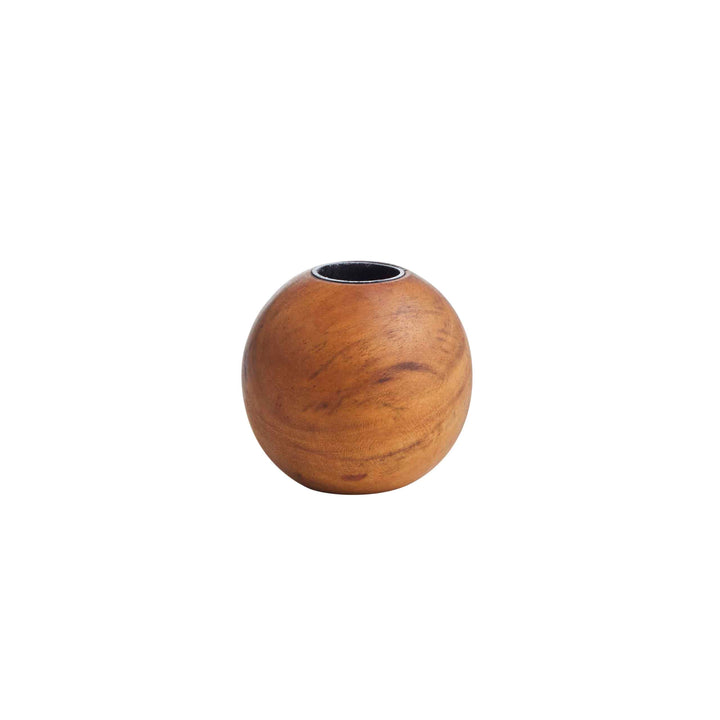 Kerzenhalter Dinner Candle Holder Ball S aus Teakwurzel von Originalhome