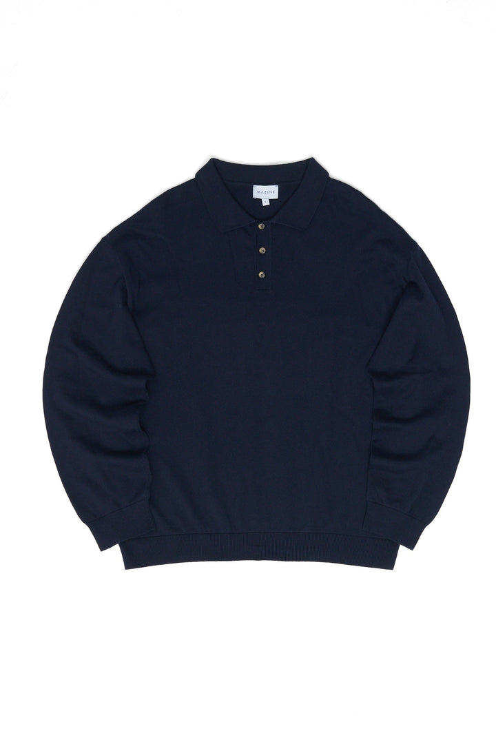 Knit Polo Jumper Indigo von Mazine, Ansicht 6