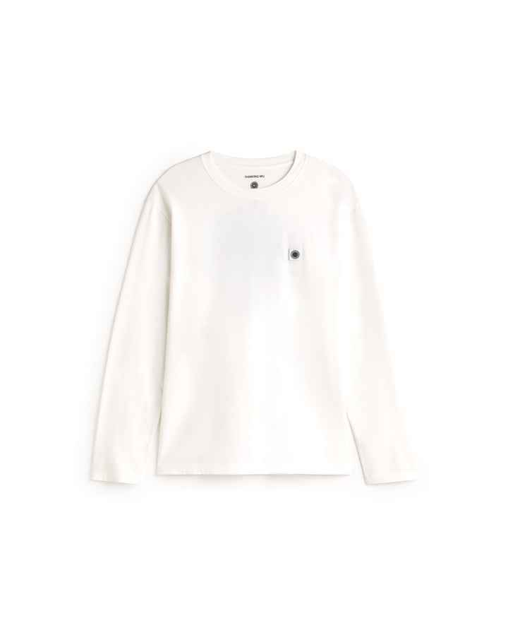 Langarmshirt Big Sol Weiss von Thinking MU, Freisteller Vorderseite