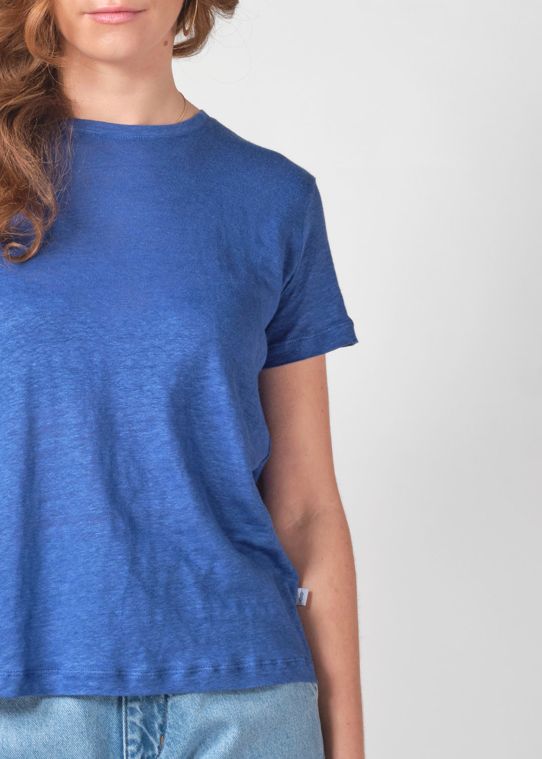 Leinen T-Shirt Rikke Surf Blue von Klitmøller Collective Ansicht 3