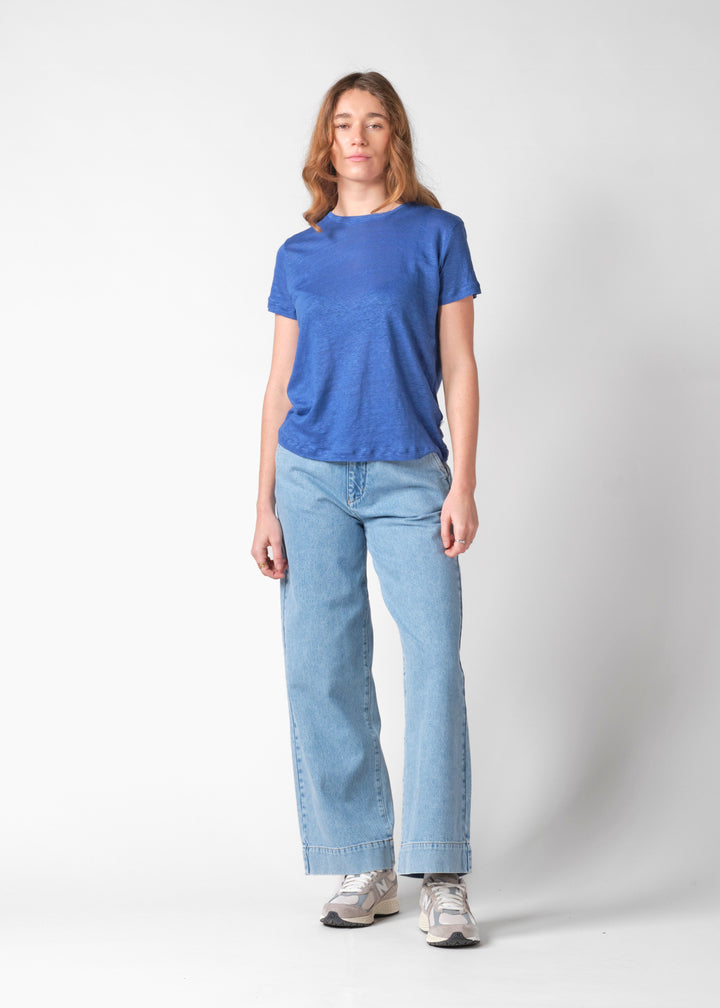 Leinen T-Shirt Rikke Surf Blue von Klitmøller Collective Ansicht 4