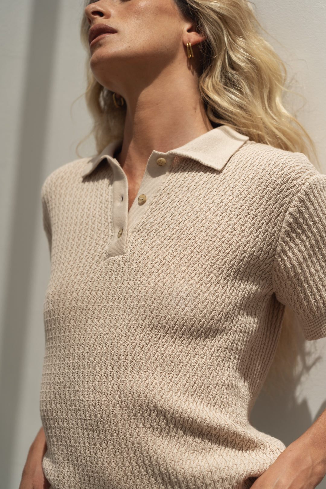 Lilly Cotton Polo Beige – NÄZ – Zweiblatt 1