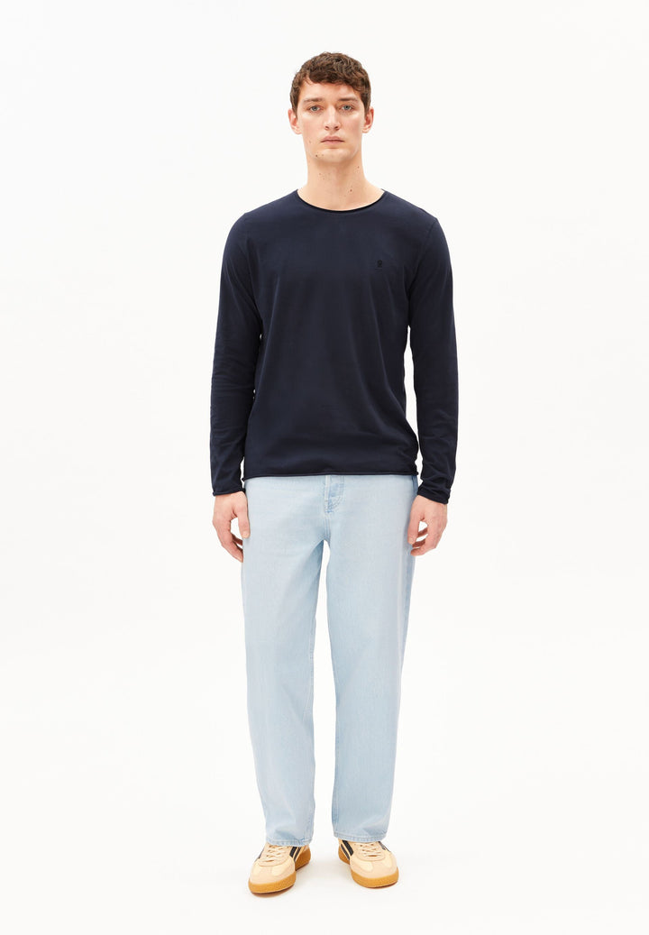Longsleeve JAAMES BRUSHED in Night Sky von ARMEDANGELS, Nahaufnahme