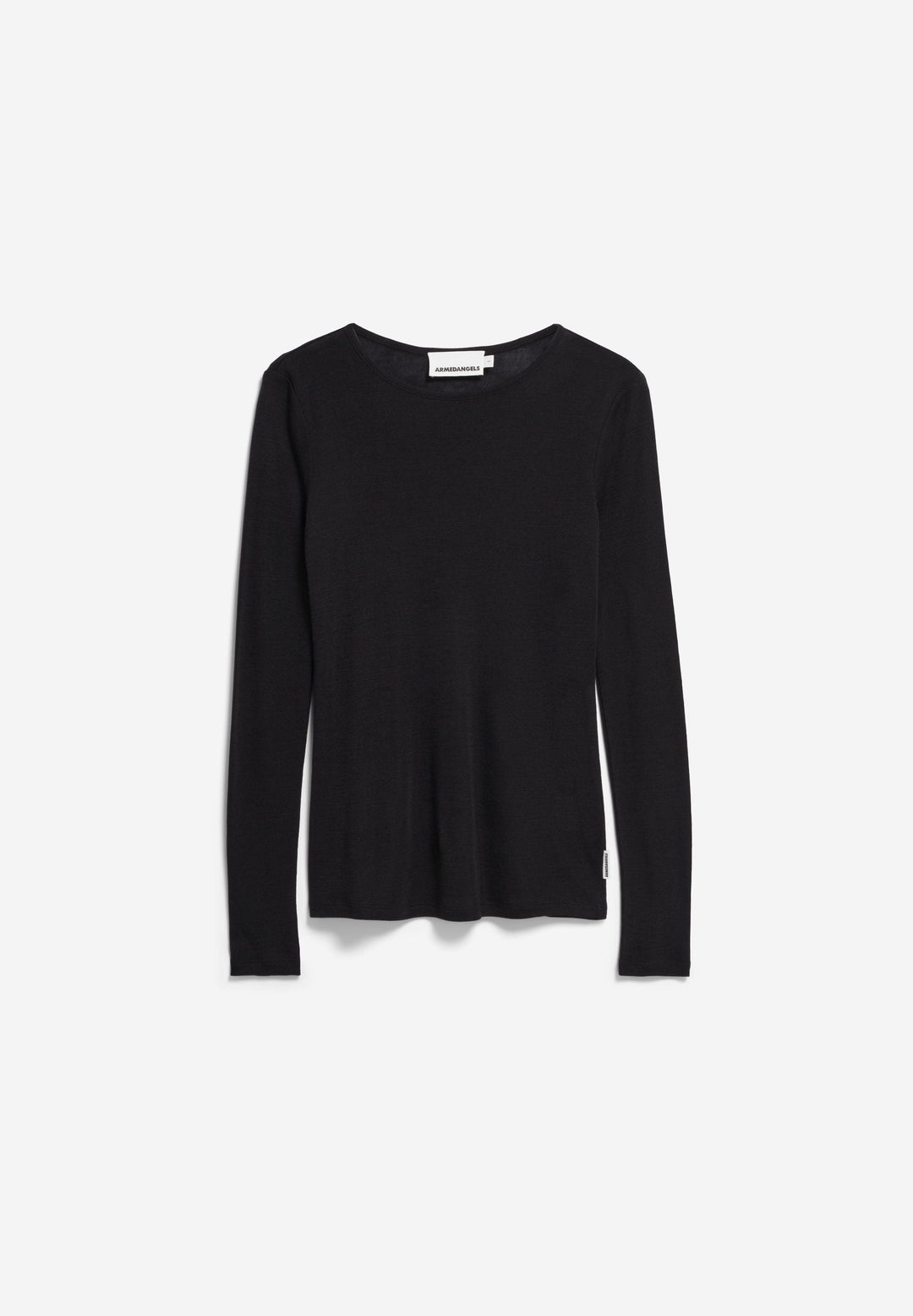 Longsleeve MAIAA Wool Blend Black von Armedangels freigestellt