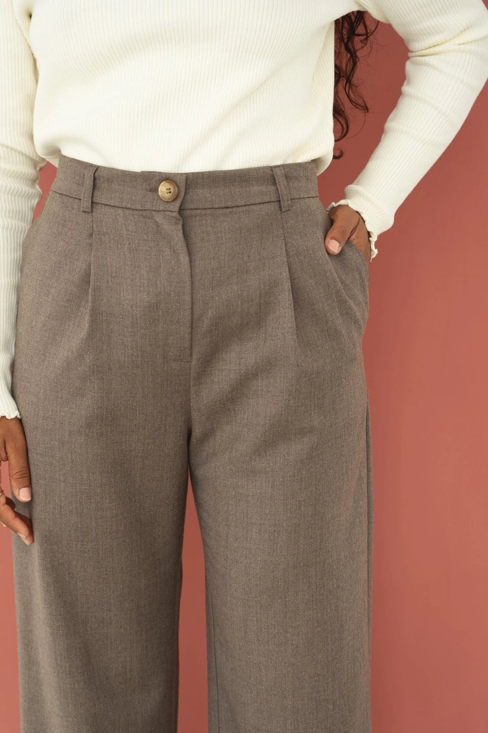 Mara Trousers Wool Brown von Näz 3