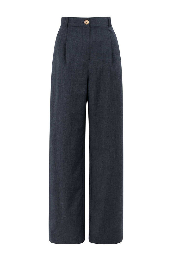 Mara Trousers Wool Navy von Näz 5