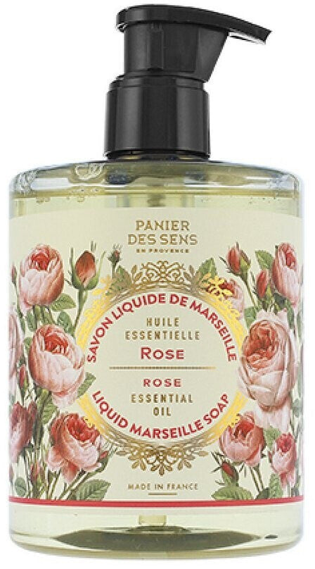 Marseille-Flüssigseife Rose 500 ml mit Pumpspender von Panier des Sens