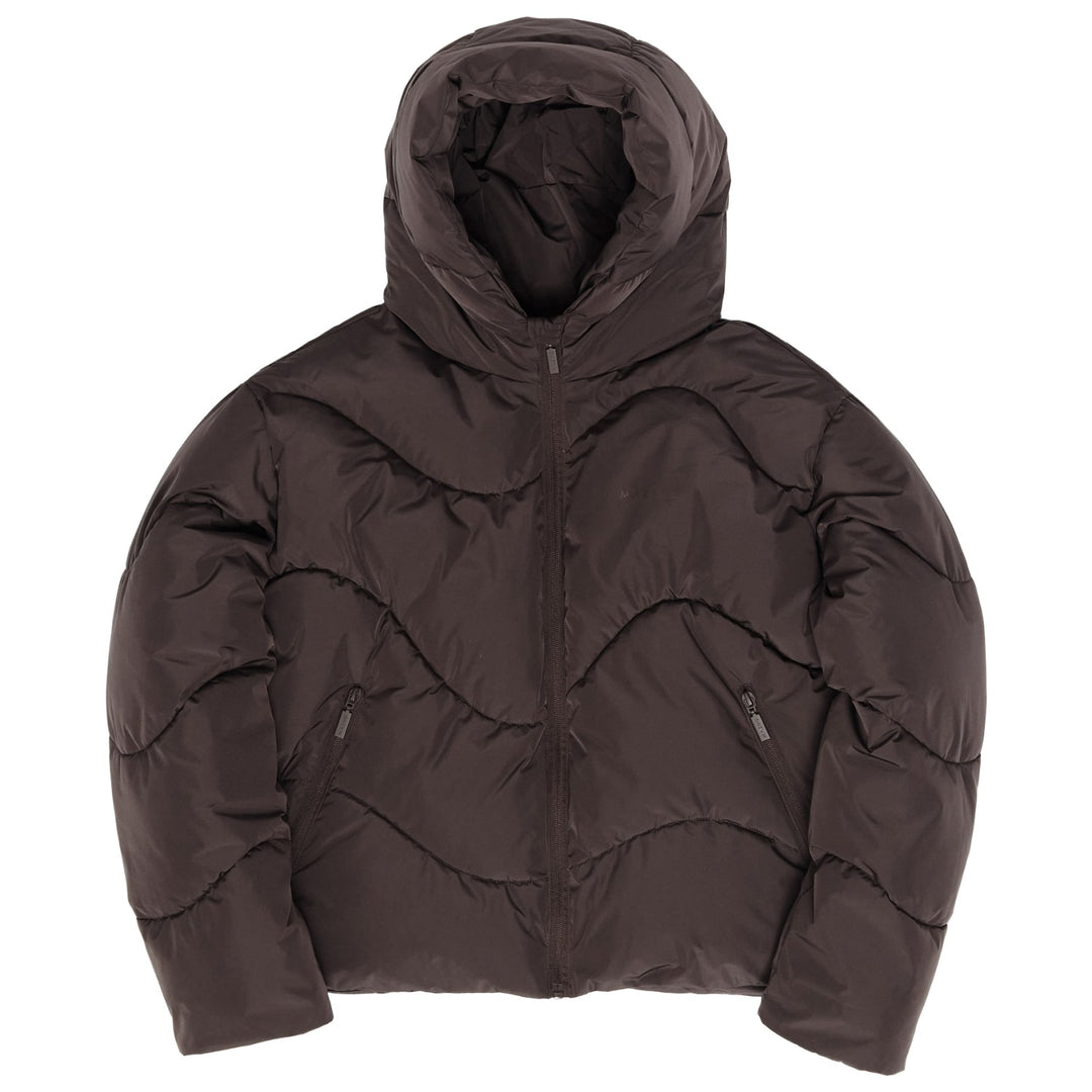 Jacke Waves Quilt Short Puffer Jacket Eggplant von Mazine 1