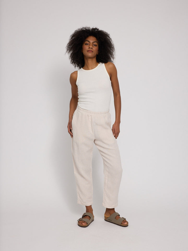 Straight Leg Linen Pants Moon von Mazine 2